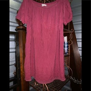 Off burgundy dress